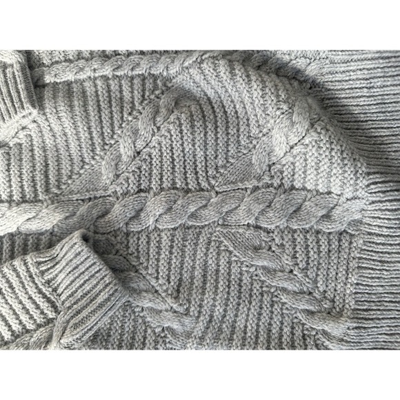 NEW GAP Cable Knit Sweater Dress Women's Size XS Gray Winter Wool Cozy Hygge - Picture 3 of 10